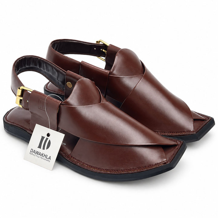 Dawakhla Slim Upturned — Dark brown, view 1