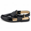 Dawakhla Texture Edit — Black croc · Round, view 3