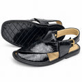 Dawakhla Texture Edit — Black croc · Round, view 4
