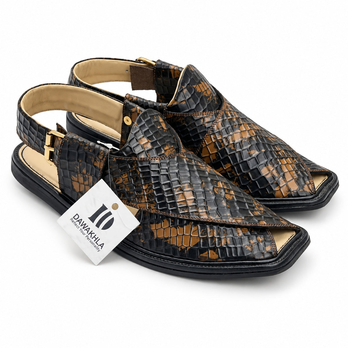 Dawakhla Texture Edit — Black & gold, view 1